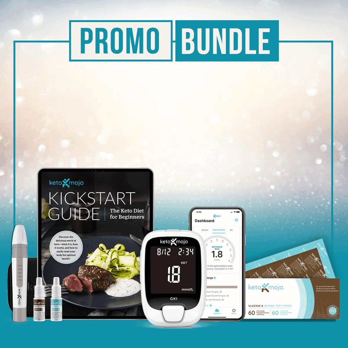 GKI-Bluetooth Blutzucker- und Keton-Messgeräteset - PROMO BUNDLE