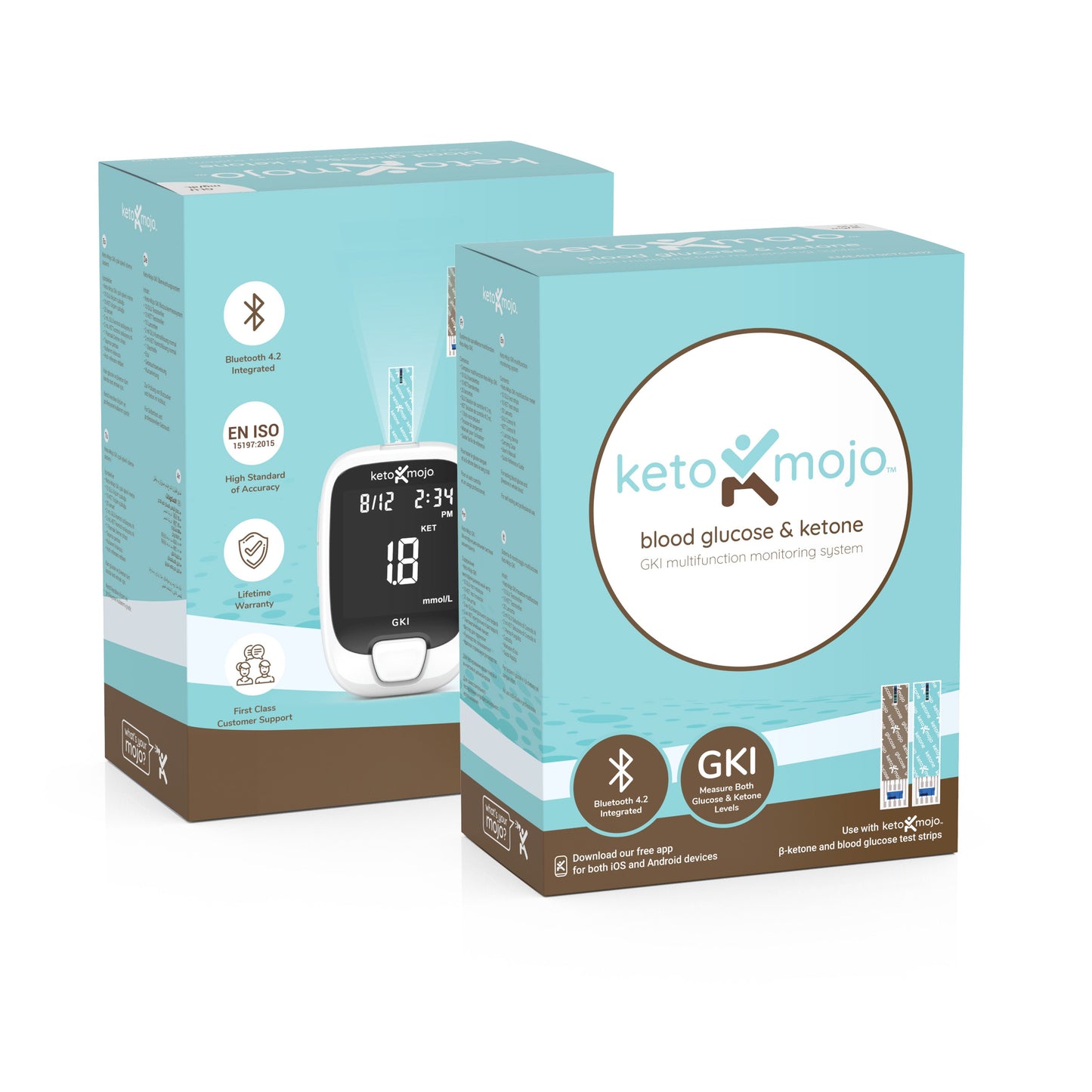 Medidor de glucosa en sangre y cetonas GKI-Bluetooth - KIT BÁSICO DE INICIO