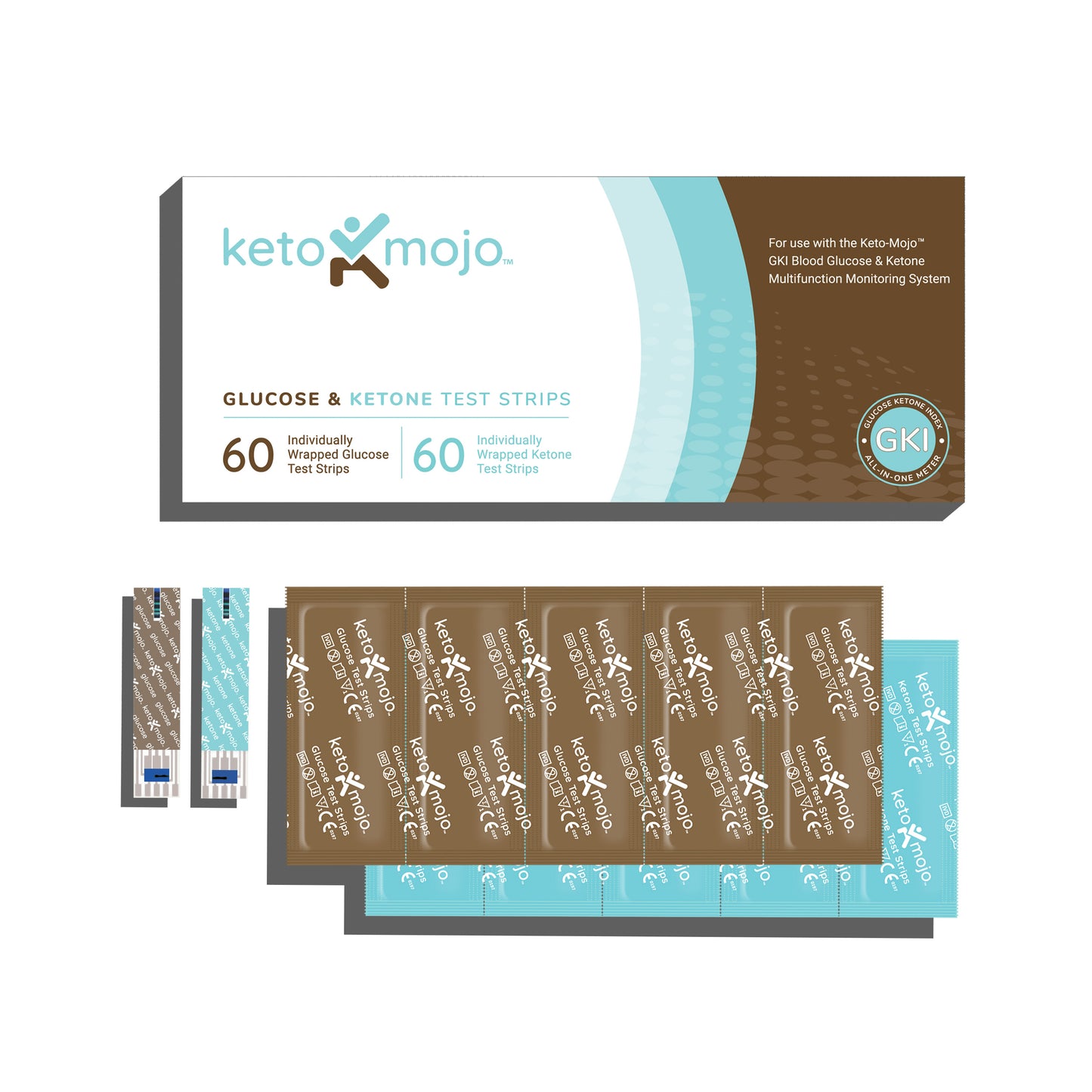 GKI Test Şeritleri (60 Glikoz + 60 Keton) - COMBO PACK