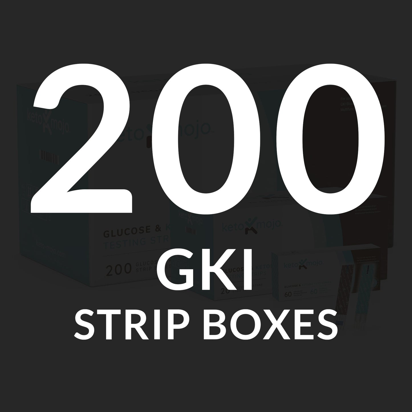 حقيبة GKI الجلوكوز وشرائط اختبار كيتون - حزمة التحرير والسرد (200 وحدة)