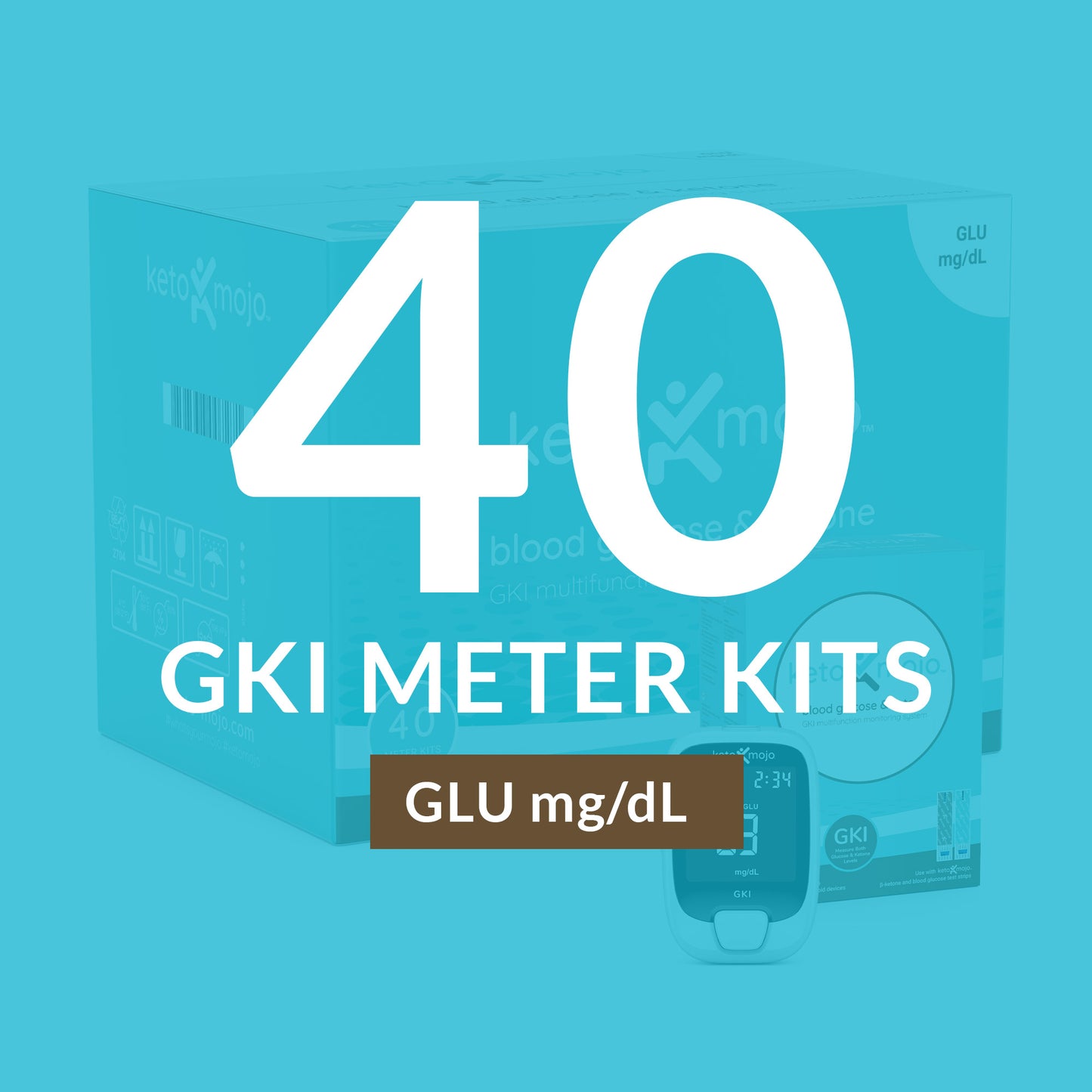 مقياس ماستر كيس GKI-Bluetooth - مجموعة بدء التشغيل الأساسية (40 عبوة) (مليمول / لتر)