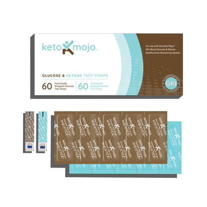 GKI-Teststreifen (60 Glucose + 60 Ketone) - DIE KOMBOTEILE