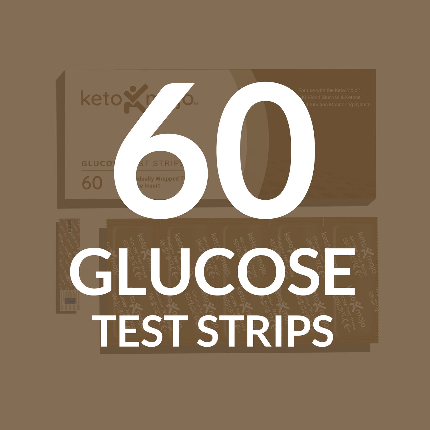 Tiras de prueba de glucosa (paquete de 60)
