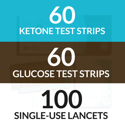 GKI Glukoz & Keton Şerit Combo Paketi + Lancets - SÜPER PAKET