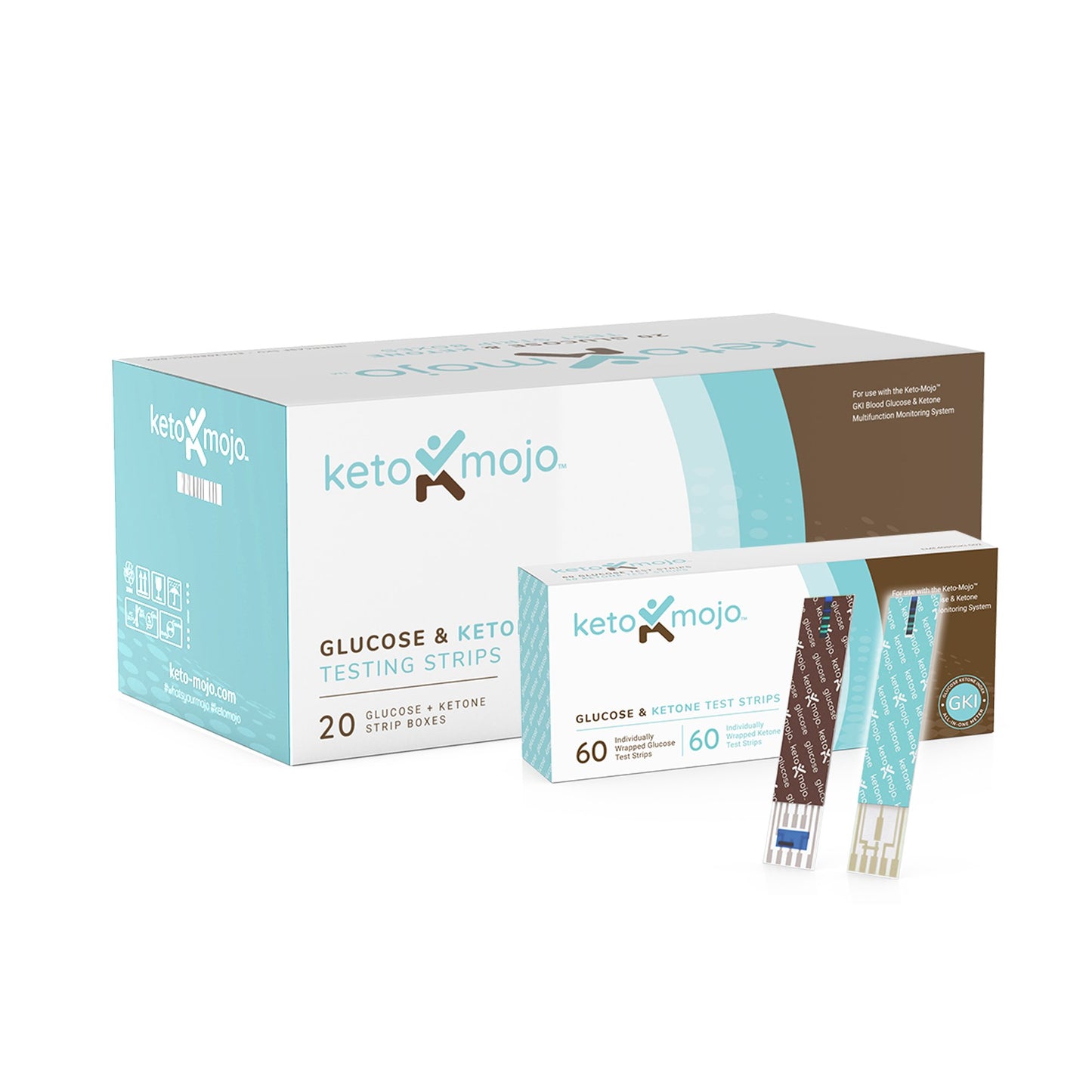 Inner Case GKI Glucose & Ketone Test Strips - THE COMBO PACK (20 units)
